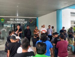 Dinilai Aplikator Ojol tidak Sesuai dengan SK Gubernur, Sejumlah Driver Online Protes di Kantor Dishub Kaltim