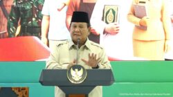 Presiden Prabowo Subianto menghadiri acara akad massal KPR FLPP di Serang