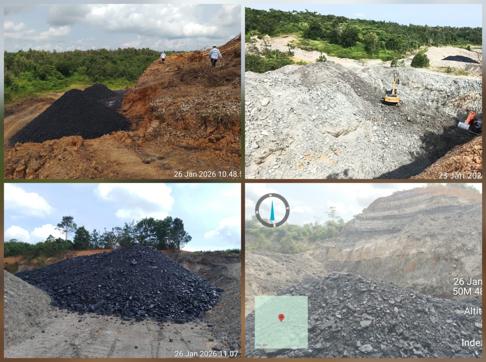 Lahan konsesi milik PT Bramasta Sakti digarap oleh penambang liar.