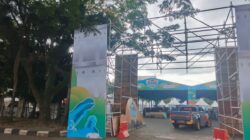 Persiapan Pasar Ramadan di Stadion Segiri Samarinda Hampir Rampung