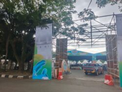 Persiapan Pasar Ramadan di Stadion Segiri Samarinda Hampir Rampung