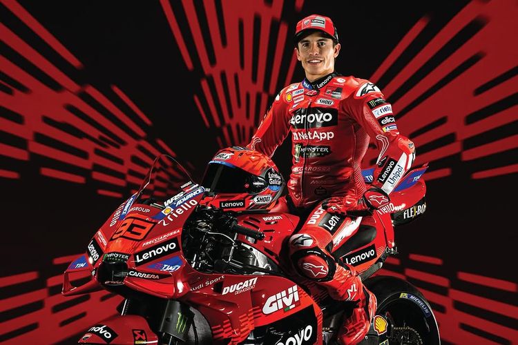 Marc Marquez bersama Ducati Lenovo