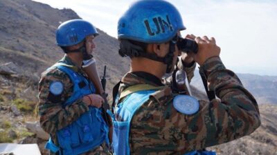 Prajurit TNI yang tergabung dalam misi perdamaian UNIFIL