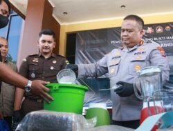 Satresnarkoba Polresta Samarinda Musnahkan Barang Bukti Narkoba
