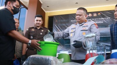 Satresnarkoba Polresta Samarinda Musnahkan Barang Bukti Narkoba