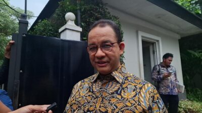 Anies Baswedan hadiri tasyakuran milad ke-84 Jusuf Kalla yang digelar di Jalan Brawijaya, Jakarta Selatan, Sabtu (16/5/2026).