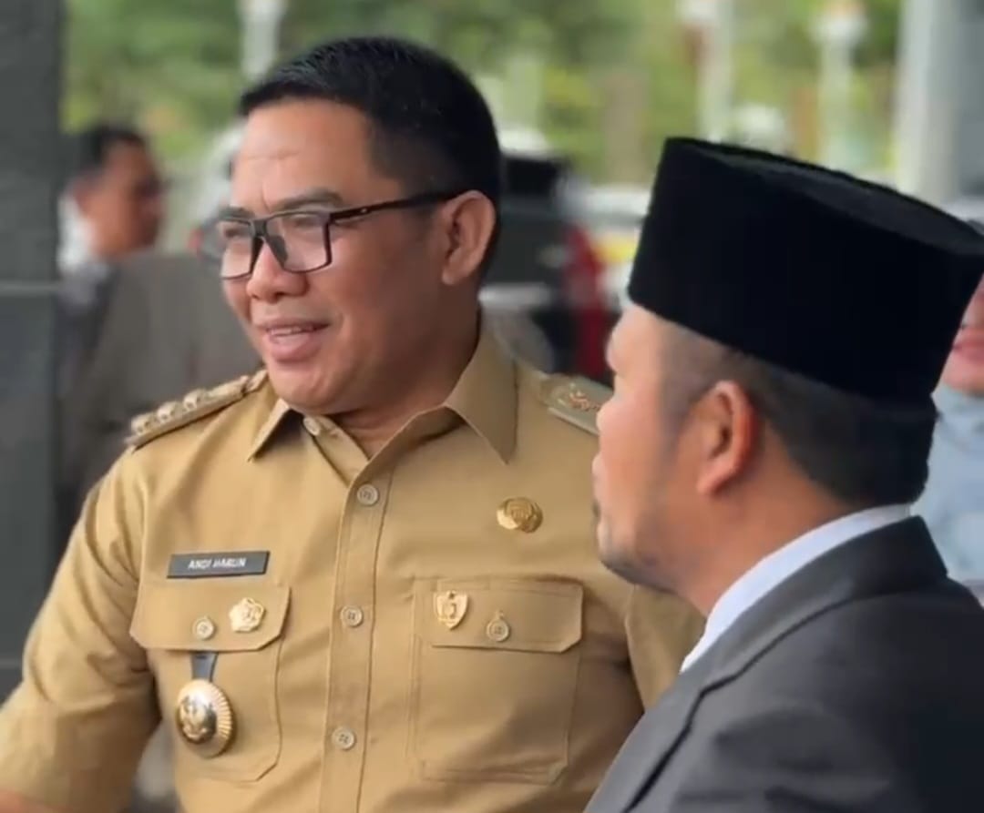 Wali Kota Samarinda dan juga Kader Partai Gerindra, Andi Harun dan Guberur Kaltim Rudy Mas'ud