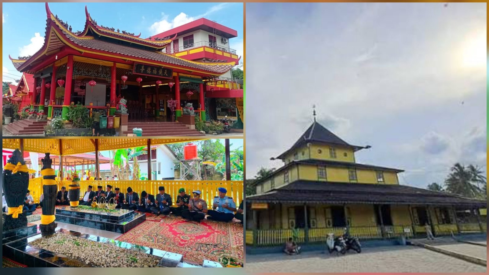 Masjid Shiratal Mustaqim, Klenteng Thien Ie Kong, dan Makam La Mohang Daeng Mangkona