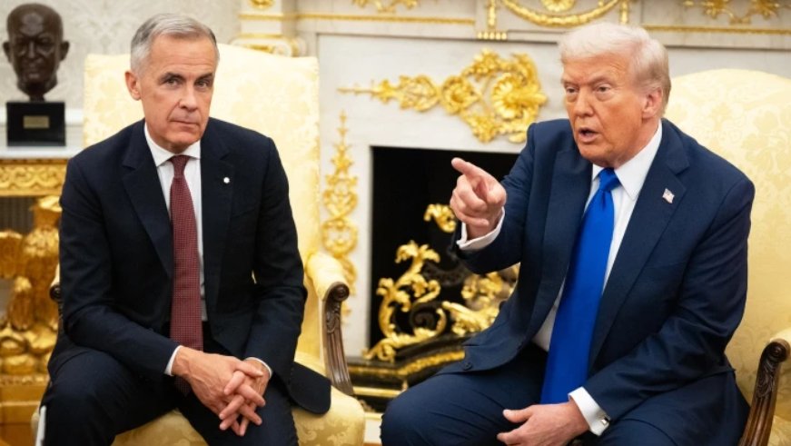 Perdana Menteri Kanada Mark Carney dan Presiden Amerika Serikat Donald Trump