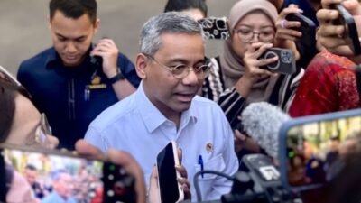 Menteri Keuangan Suahasil Nazara di Kompleks Istana Kepresidenan