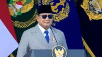 Presiden Prabowo Subianto saat peringatan HUT ke-81 TNI di Mabes TNI, Cilangkap, Jakarta Timur, Senin (5/10/2026).