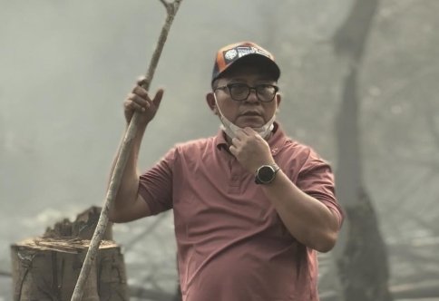 Wakil Wali Kota Samarinda Saefuddin Zuhri turun langsung meninjau penanganan kebakaran hutan dan lahan (karhutla)